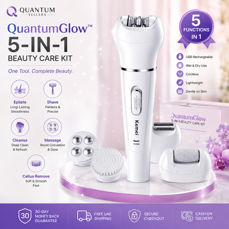 QuantumGlow™ 5-in-1 Rechargeable Beauty Care Kit