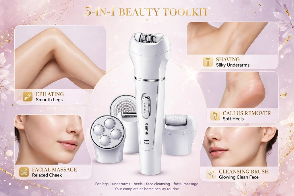 QuantumGlow™ 5-in-1 Rechargeable Beauty Care Kit